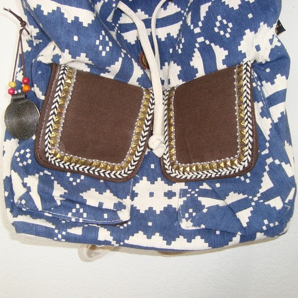 NEW! CATORI Sand N Sun Boho Southwest Embroidered Embellished Backpack main image 8